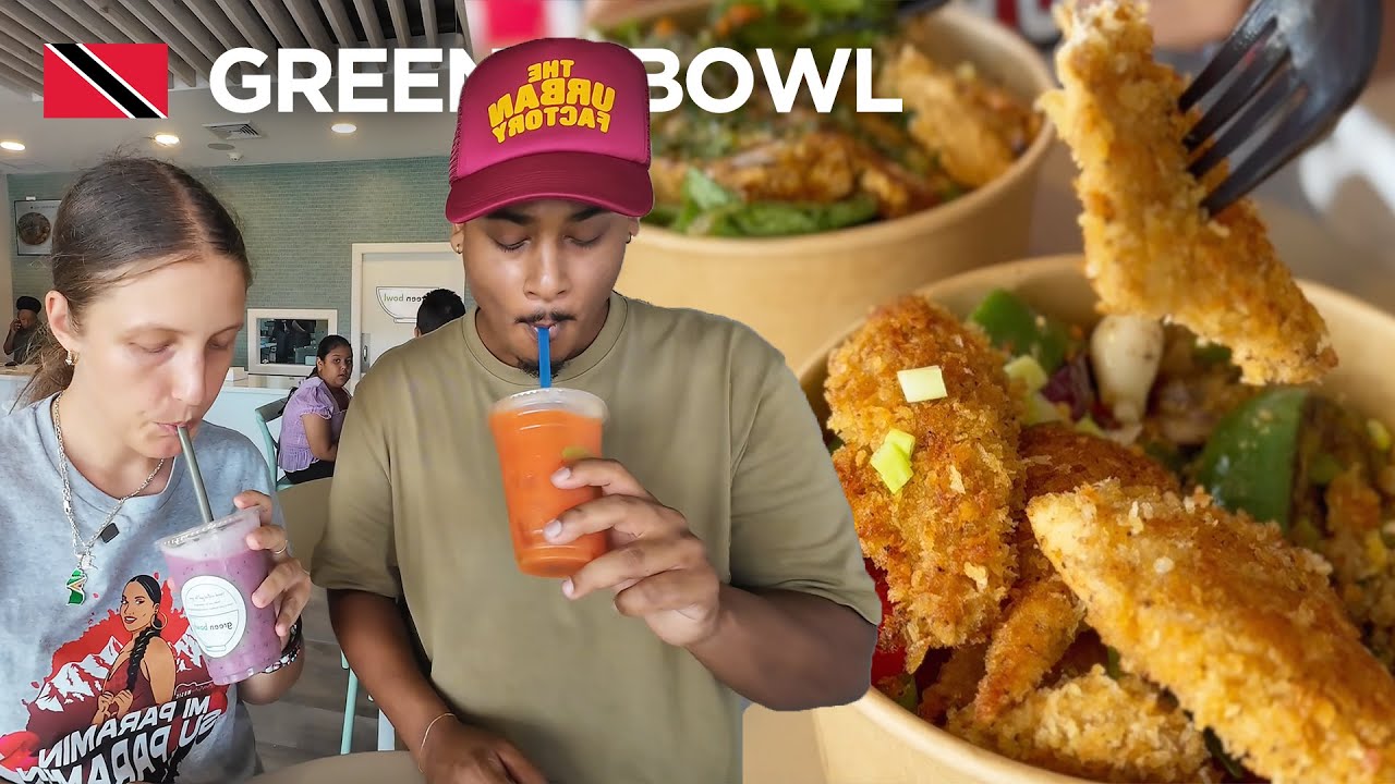 Trying Green Bowl with Travel with Zoe in Chaguanas, Trinidad & Tobago 🇹🇹 Foodie Nation