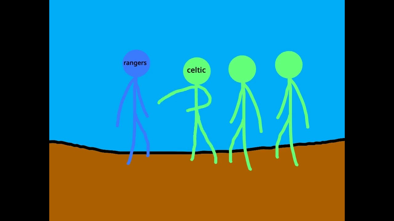 football fight stick figures