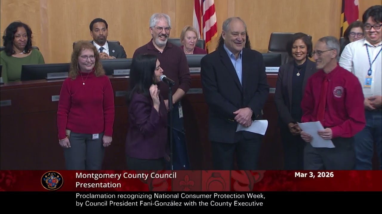 Proclamation recognizing National Consumer Protection Week, by CP Fani-González with the CE