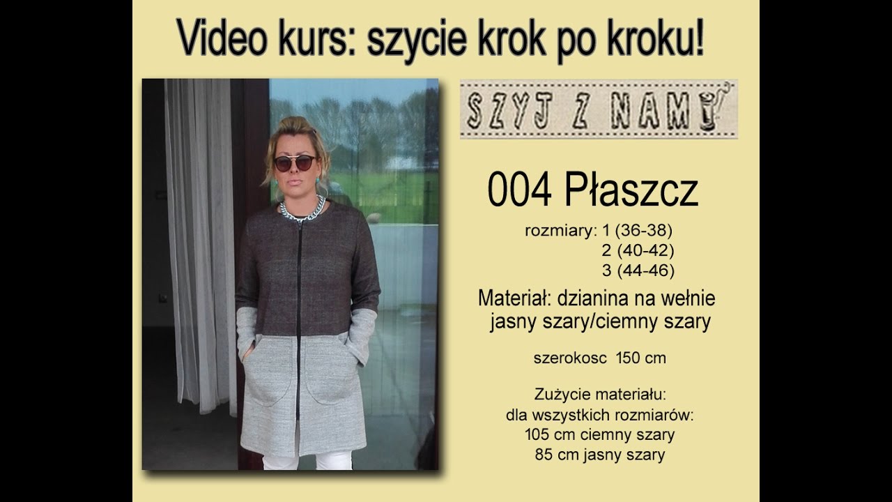 004 Płaszcz wełna dzianina