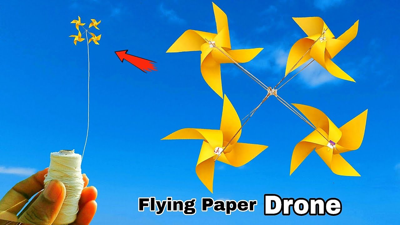Make Fying Paper Drone (Its a New) ll Wind Paper Drone (Fly) ll Easy DIY