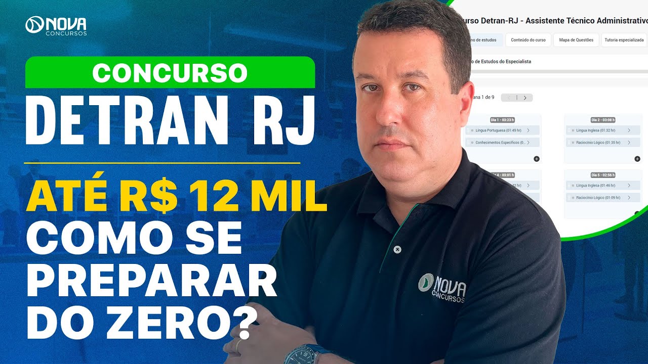 Como se preparar para o Concurso Detran RJ começando do zero!