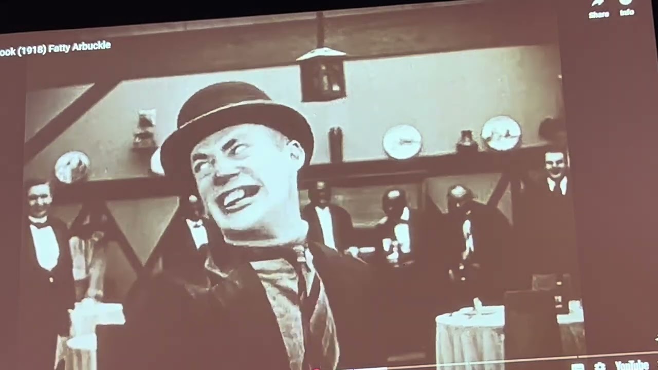 Fatty Arbuckle  ''The Cook', Simon Gregory, Willis Organ St Mary's Ewell improvising  film score