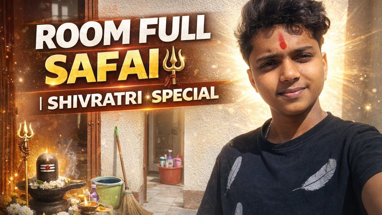 Room Full Safai 🧹 | Shivratri Special 🔱 | Student Life Vlog | Desi Festival Preparation|
