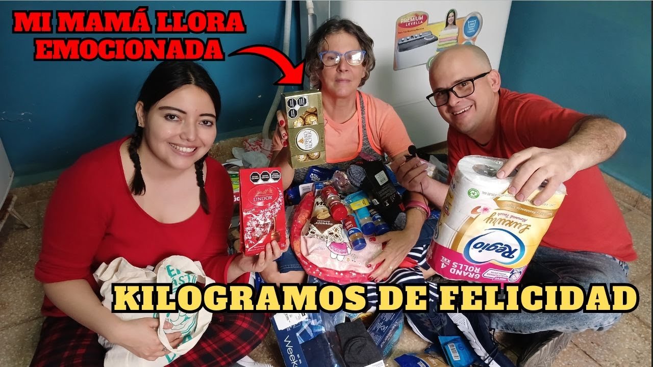 Abriendo maletas de FELICIDAD en Cuba. Mi mamá lloró de tanta emoción. @MichelCronicas