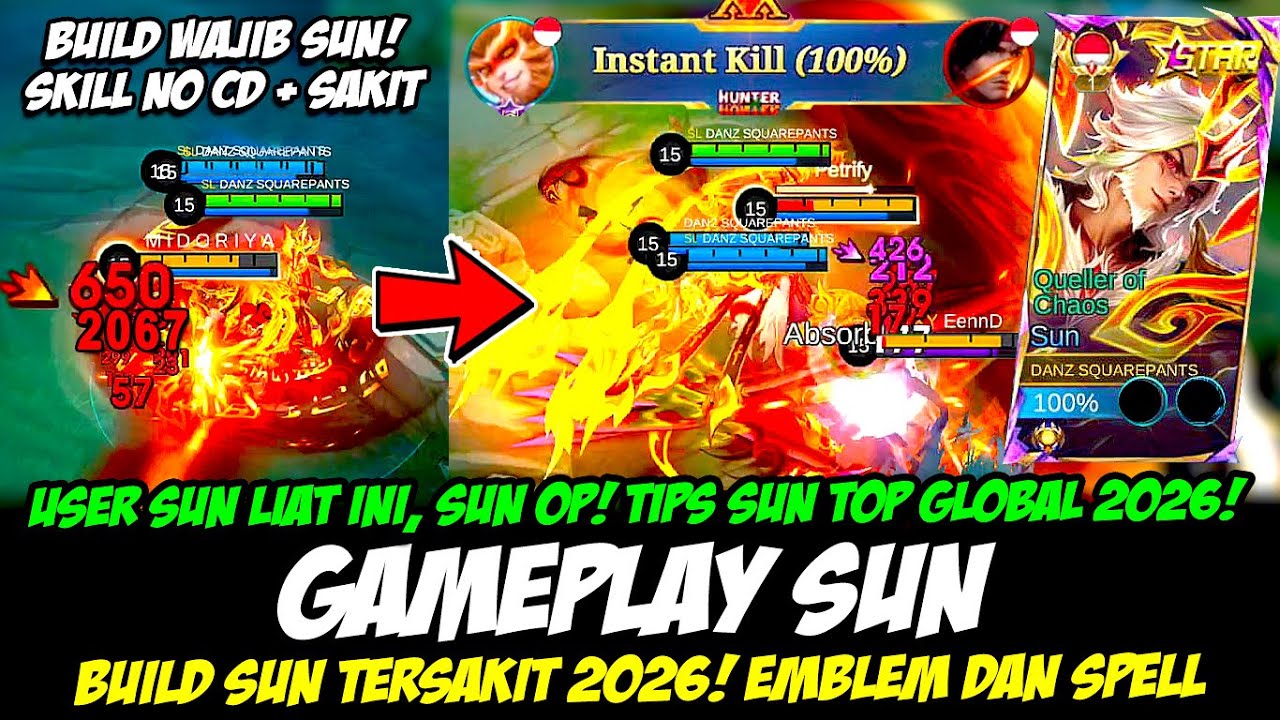GAMEPLAY SUN ANNUAL STARLIGHT❗TIPS MAIN SUN SAKIT + 1 HIT❗BUILD SUN TERBARU 2026❗SUN TOP GLOBAL 2026