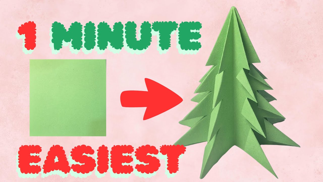 Easy Paper Christmas Tree Origami Tutorial | DIY Holiday Decor