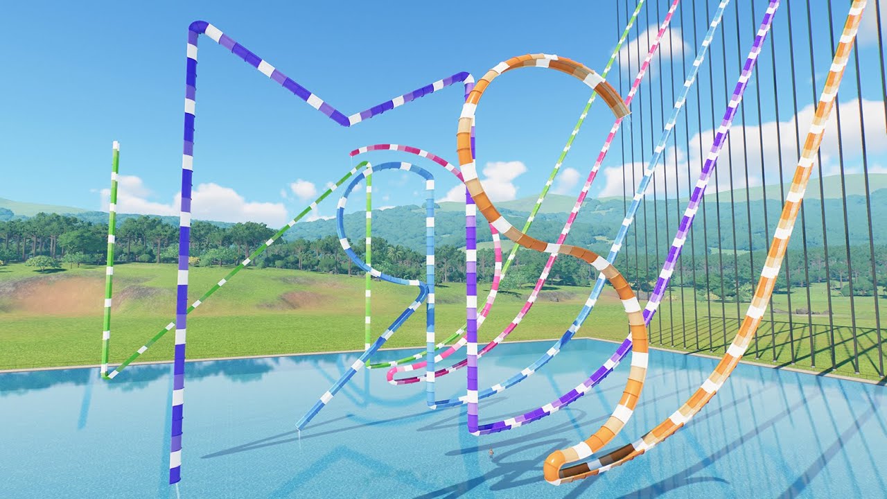 Alphabet S M R N C End Water Slide - Planet Coaster 2