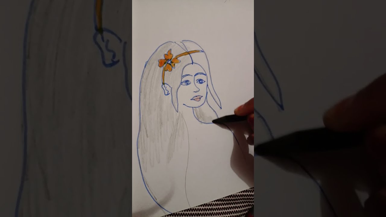 How to draw girl painting 