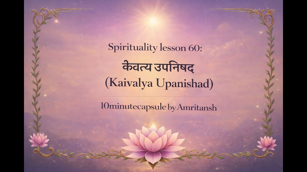 60 कैवल्य उपनिषद kaivalya upanishad @10minuteCapsule⁩ #god #supreme