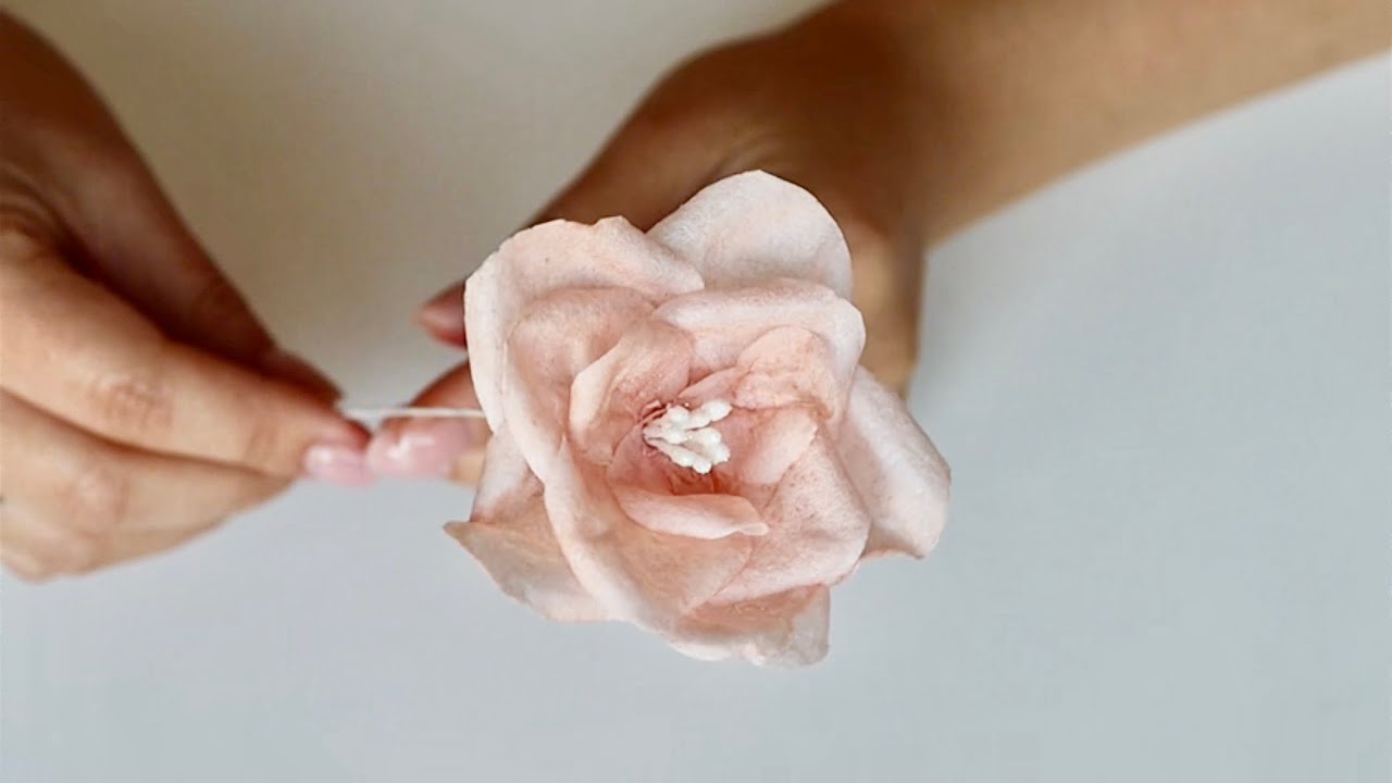 Simple Wafer Paper Rose Tutorial | Step by Step