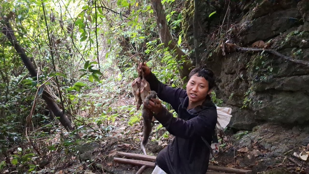 2 anh em cháu Chương và anh Sính lại vào rừng xem bẫy |Em Trai Sính 1 Chân