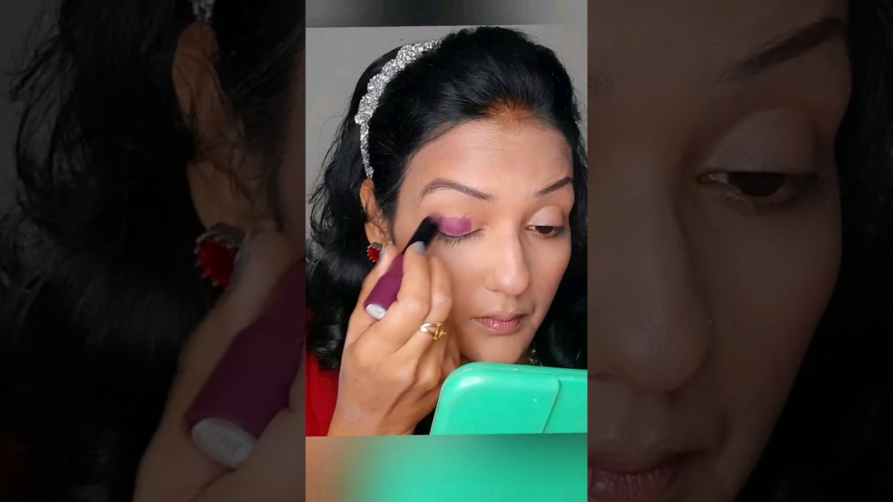 plum smokey eye with lipstick  #smokeyeye #makeup #youtubeshorts #viral #neetusati #shortvideo