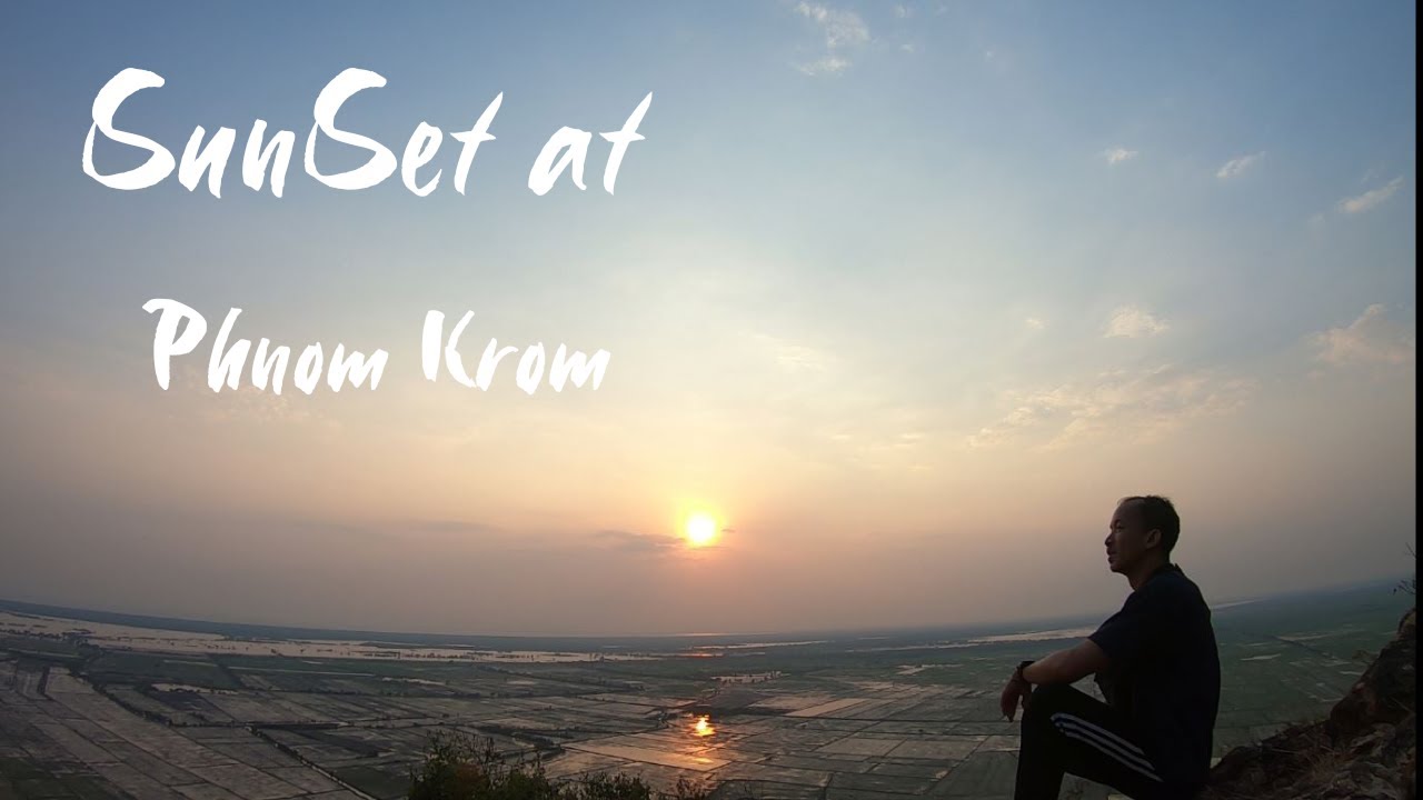 AMANZING SUNSET AT PHMOM KROM SIEM REAP CAMBODIA