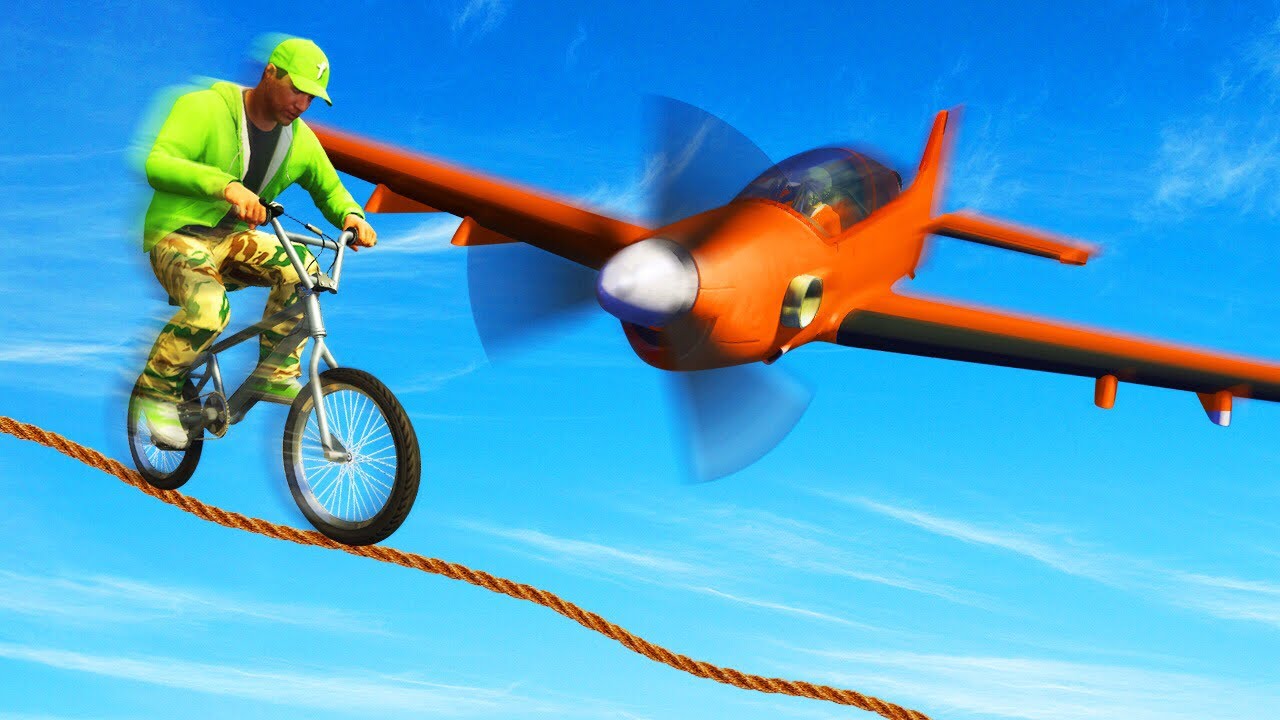 САМОЛЕТЫ ВЫСОТОЙ МИЛИ против BMX-ТРОПЕРОВ! (Смешные моменты GTA 5)