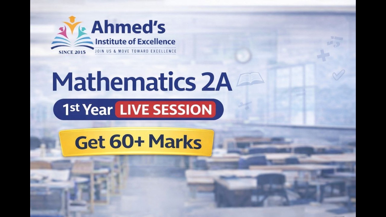 TG Maths 2A Live Class | Ahmed's Institute