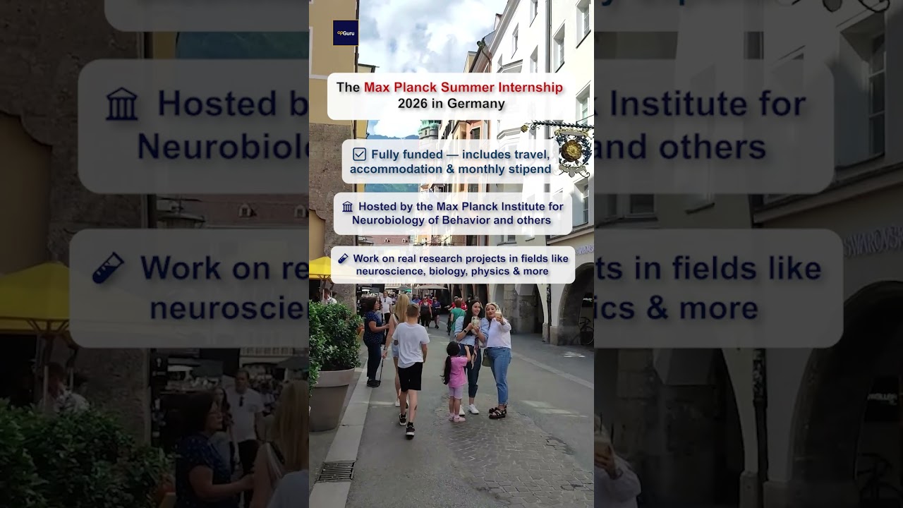 Max Planck Summer Internship 2026 | Fully Funded in Germany