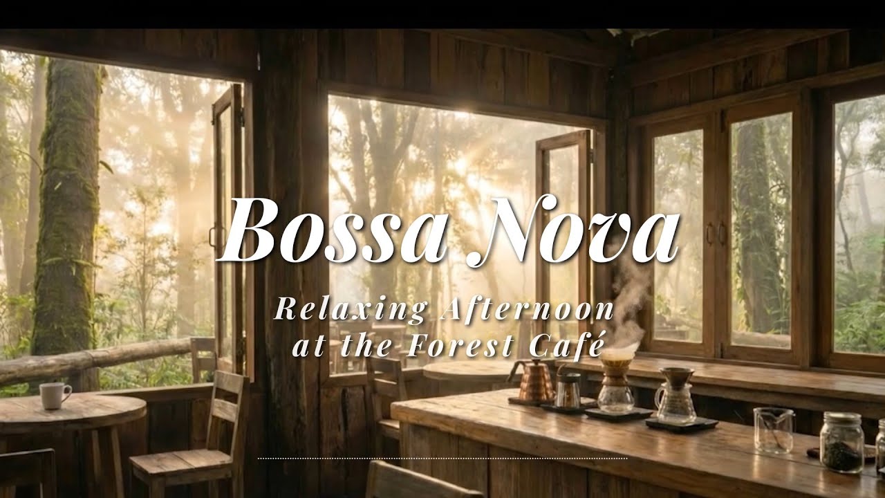 Relaxing Afternoon at the Forest Café | Bossa Nova Jazz & Birdsong Ambience