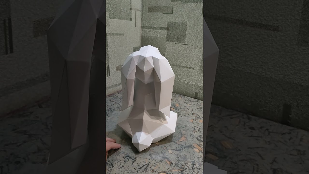 Papercraft praying rabbit (молящийся зайчик из бумаги)