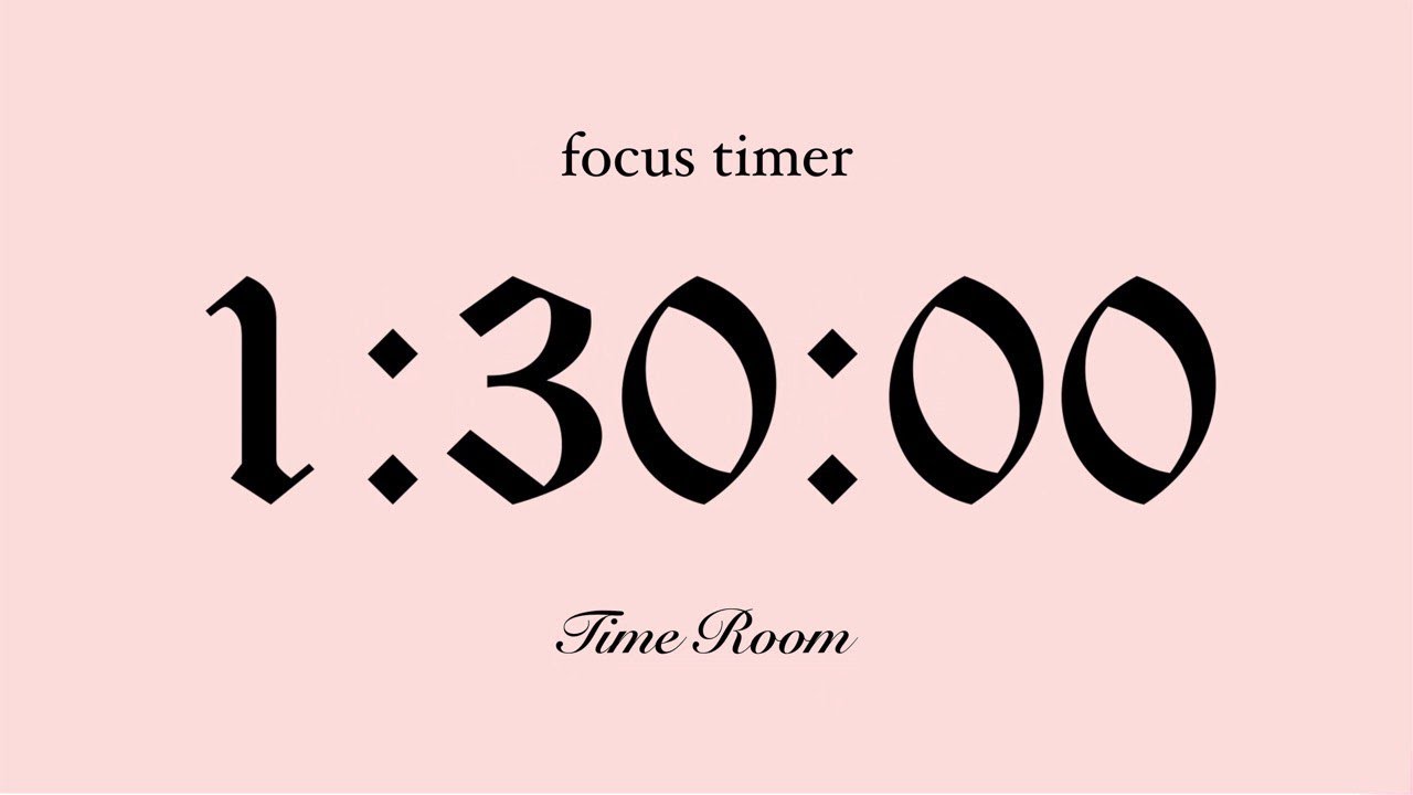 🌸 1 Hour 30 Minute Silent Timer with Alarm | Focus & Relax