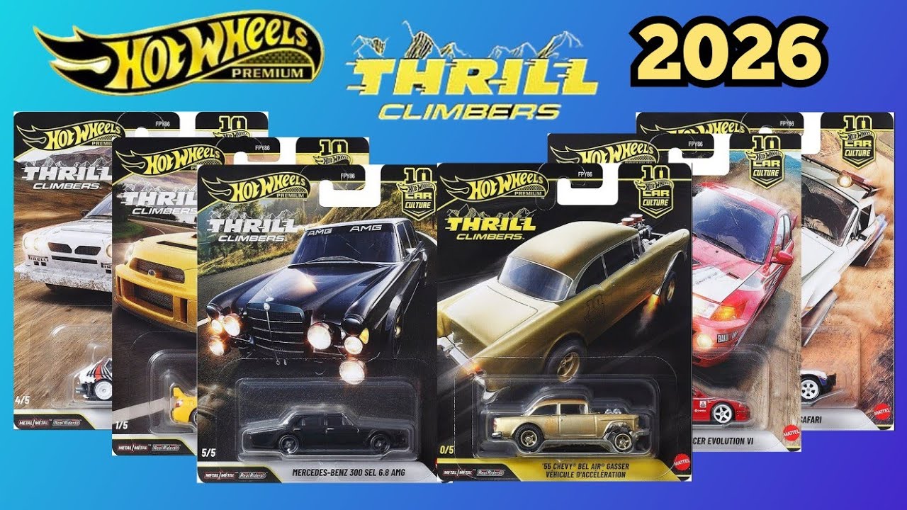 Hot Wheels 2026 Thrill Climbers With Chase