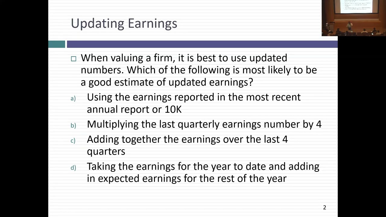 Session 8: Cost of Capital Wrap-up and First Steps on Cash flows
