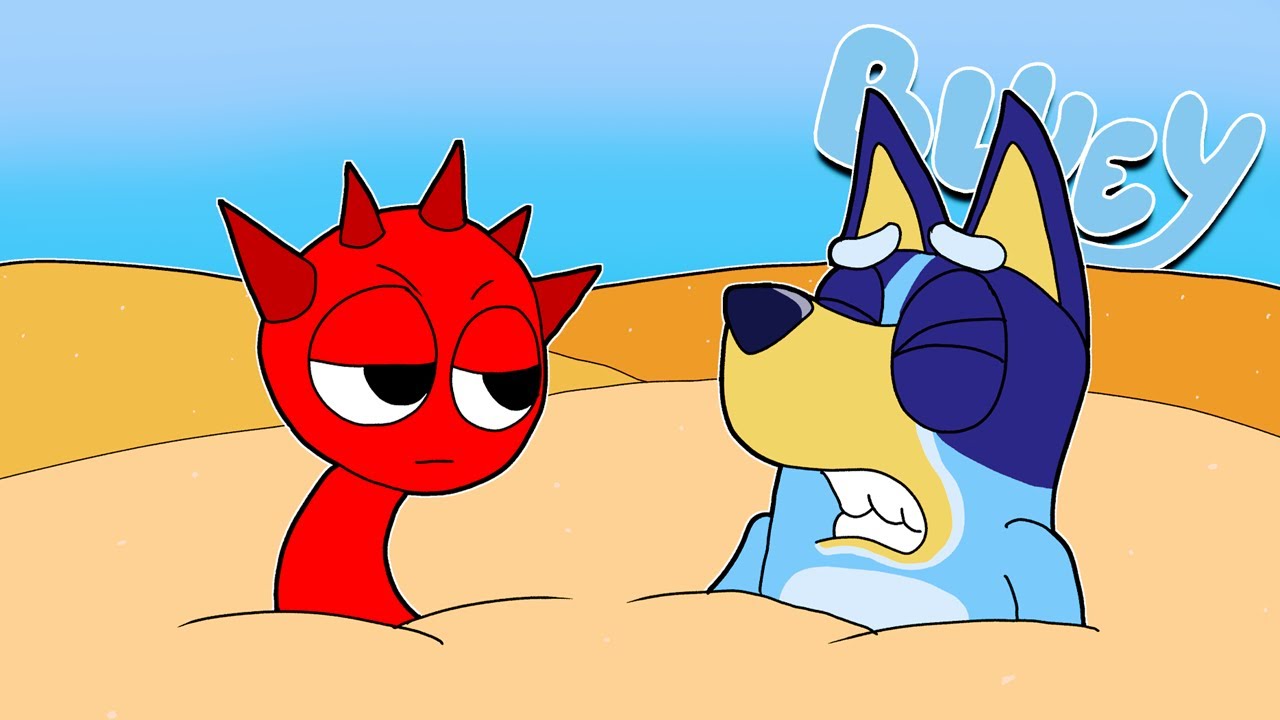 BLUEY y SPRUNKI RADDY se quedan ATRAPADOS en la ARENAS MOVEDIZAS | Las Aventuras de BLUEY en ROBLOX!