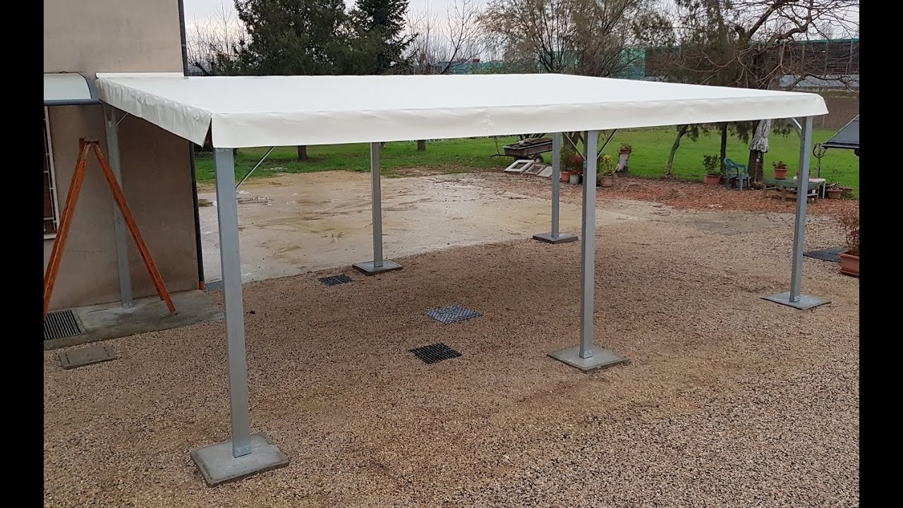 Montaggio Telo di Copertura Gazebo con corda e bottoni