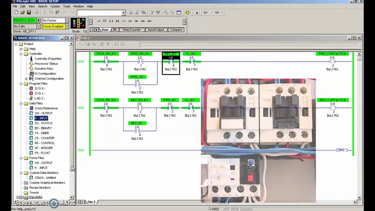 PLC Tutorial (Allen Bradley RS Logix) #4 (FWD REV Motor Control Closed Loop)