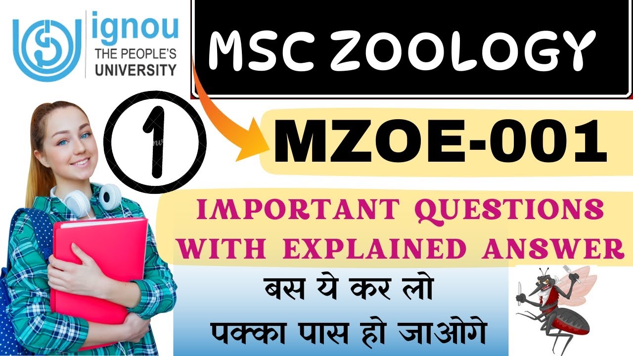 😲IGNOU MSC ZOOLOGY  || MZOE-001 || IMPORTANT QUESTIONS WITH EXPLAINED ANSWER 💯 PART 1 #msczoology