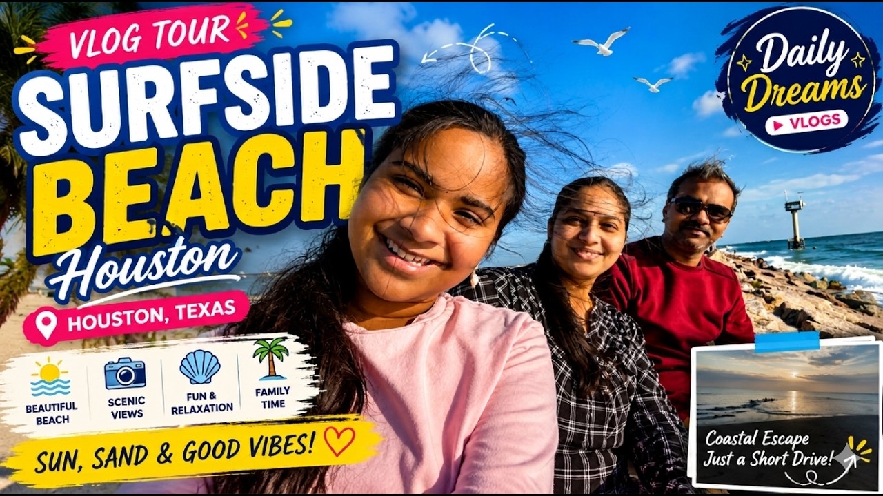 Surfside Beach Texas 🌊 | Hidden Beach Near Houston | Tamil Vlog