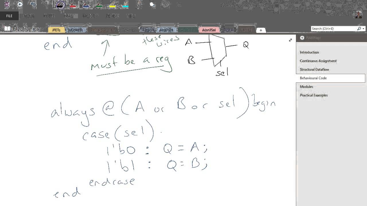 Verilog: Behavioural Code