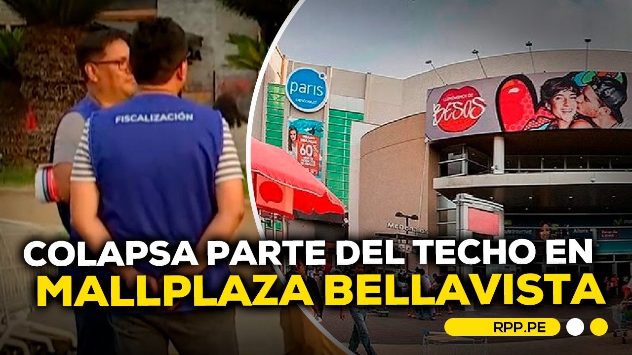 Mallplaza Bellavista registra caída de parte de su techo interior #ECONOMIAXTODOS