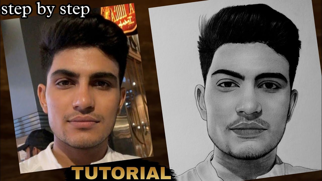 How to draw Shubman Gill Step by step | Cricketer Drawing Tutorial | YouCanDraw