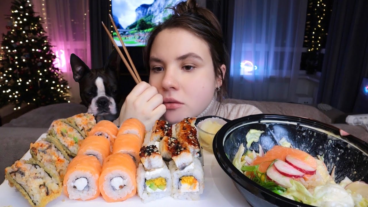 МУКБАНГ все пошло не по плану… роллы, поке mukbang