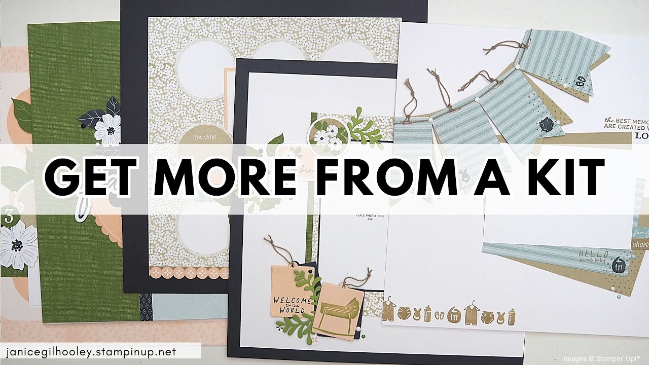 How to Stretch A Scrapbook Kit | Sorting & Design Tips | Baby Scrapbook Layouts