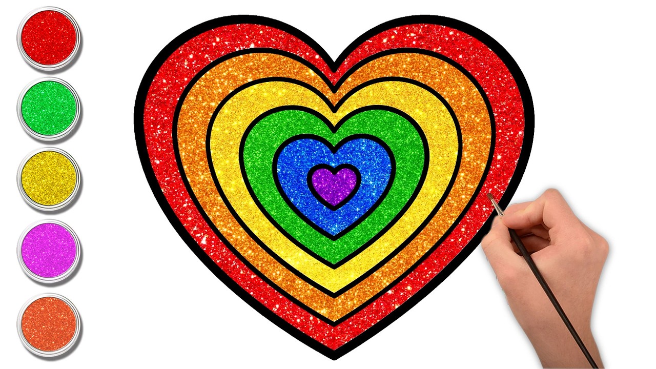 Corazón Arco iris ❤️ Dibujos del Día de San Valentín ❤️ Chiki Arte