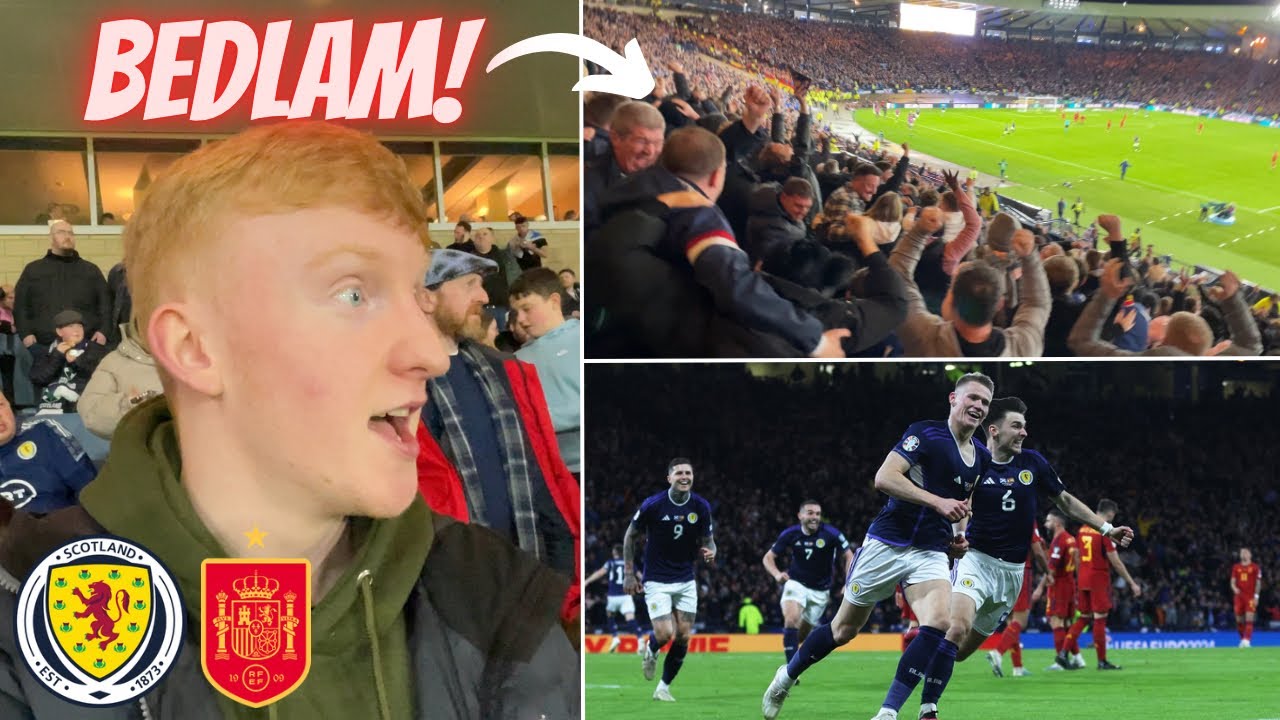 HAMPDEN ERUPTS as SCOTLAND BEAT SPAIN!! 😱