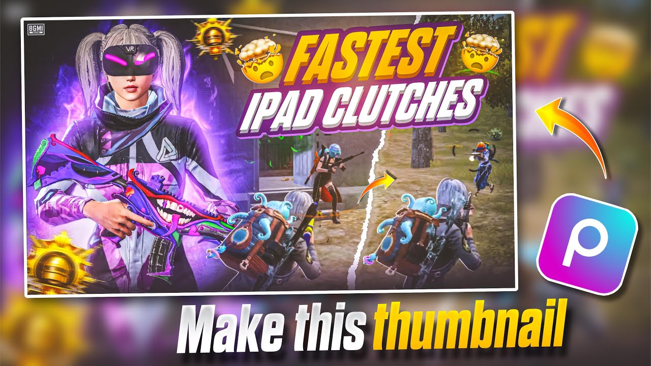 Make this awesome BGMI Thumbnail in Picsart only pro editing tips🔥
