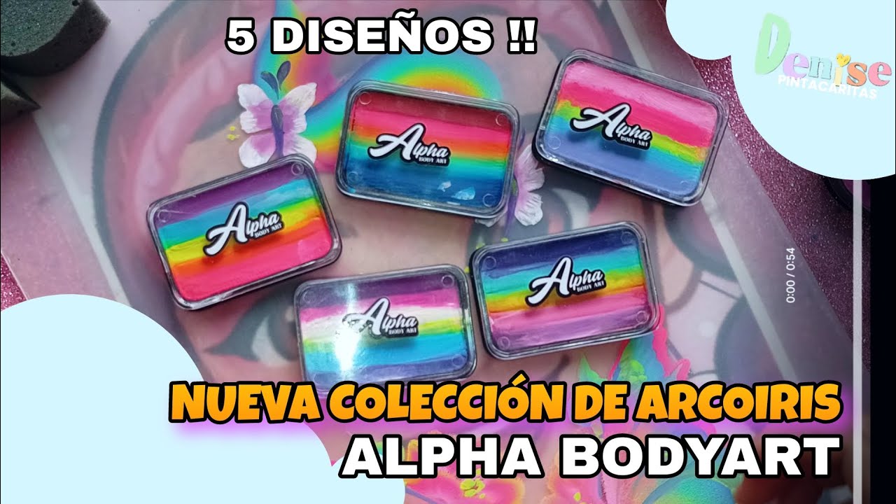 Nueva colección de 5 arcoiris Alpha bodyart para pintacaritas/ facepainting #facepaint #pintacaritas