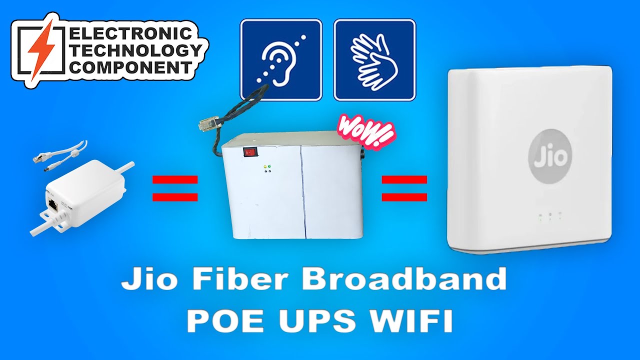 Jio Fiber Broadband POE UPS WIFI #deaf