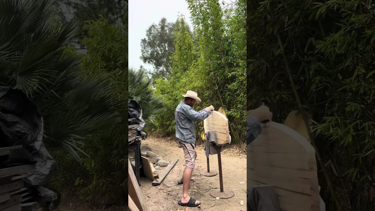 Shaping a Wood Surfboard in My Backyard | Daily Life & DIY