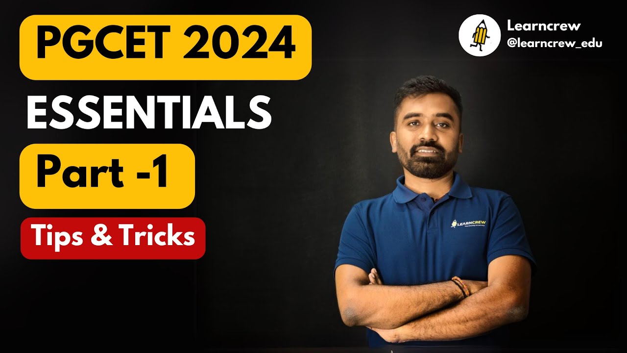 Karnataka PGCET -August 2024 | Revision Video Announcement | Tips & Tricks