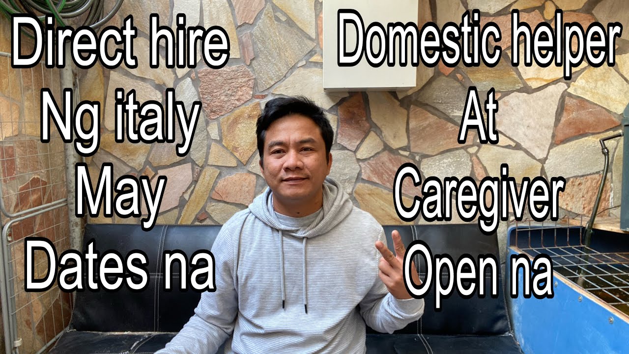 Direct hire ng italy para sa Domestic helpers at caregiver may dates na ng pagpasok ng papel..