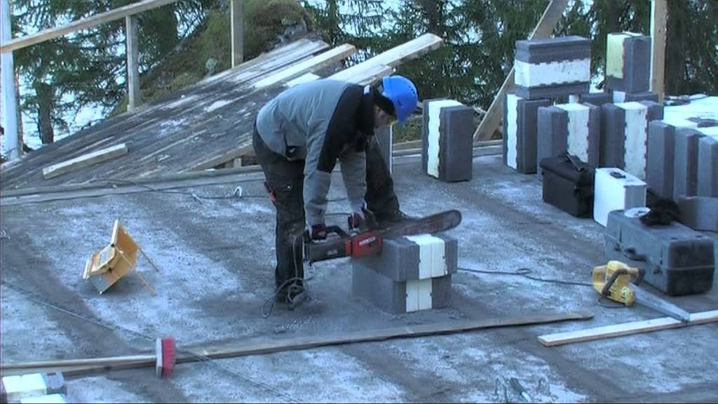 Ulkoseinien muuraus Leca Design harkoilla