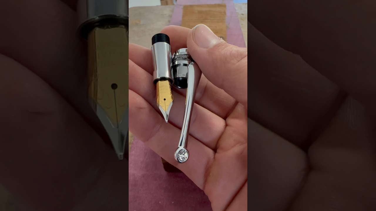 Making a fountain pen from a chunk of wood! #asmr #craft