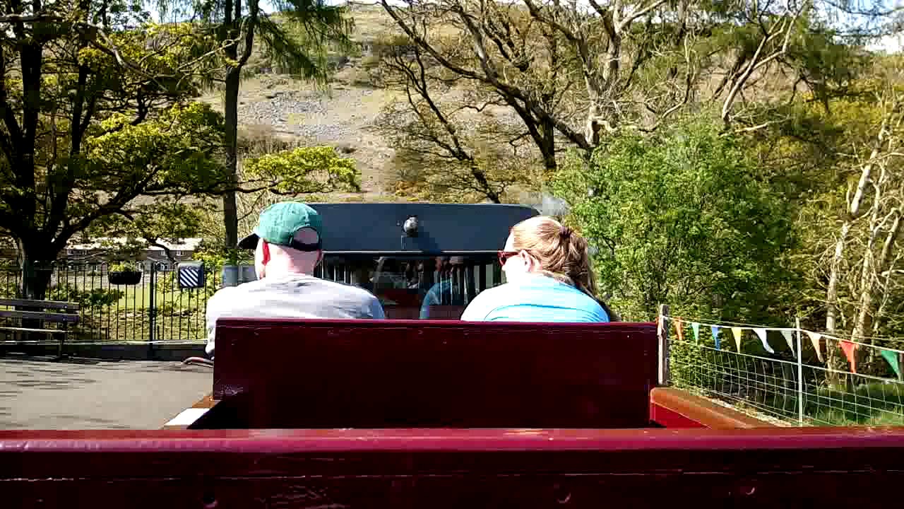 Ravenglass steam train depart from Dalegarth