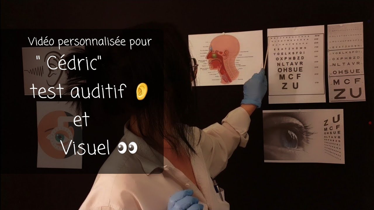 #Asmr francais vidéo personnalisée pour Cédric #test #auditif 👂et Visuel 👀