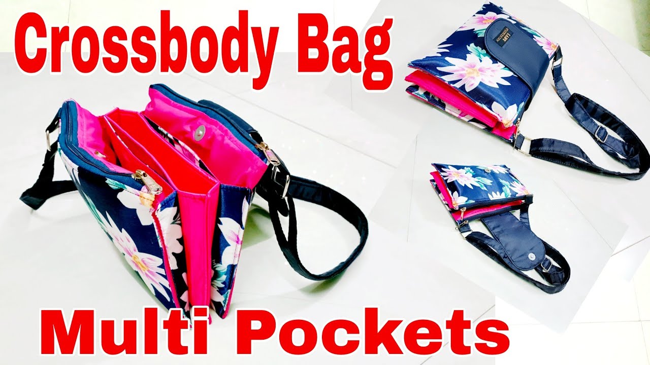DIY: Designer Crossbody Bag With Multi Pockets By Anamika Mishra...