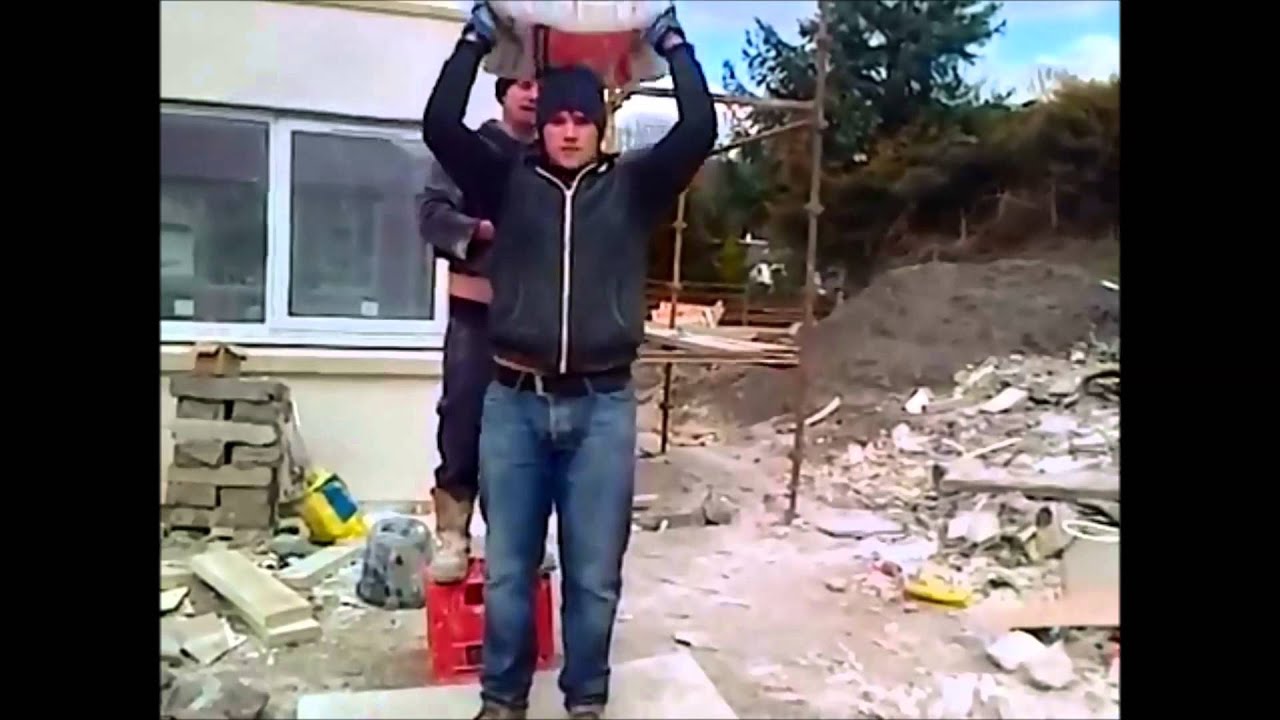 Cement bag prank compilation (Men at work)